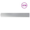 Bordes de césped vidaxl 10 piezas 15x103 cm acero galvanizado