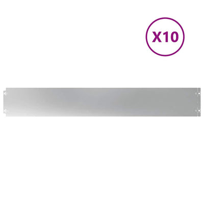 Bordi per prato Vidaxl 10 pz 15x103 cm in acciaio zincato
