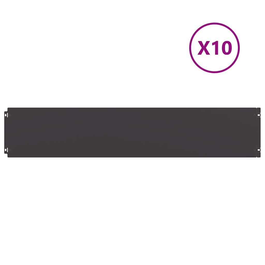 Vidaxl gazonranden 10 st 20x103 cm koudgewalst staal zwart
