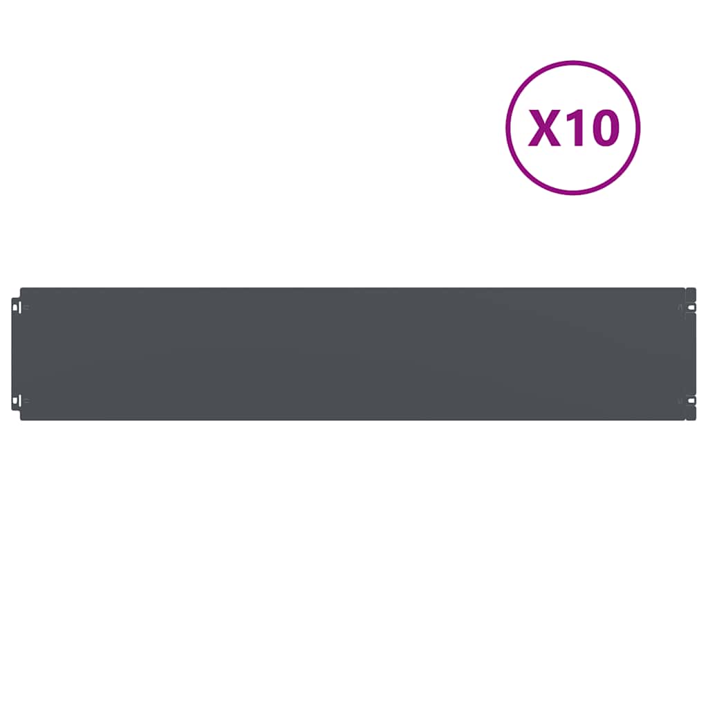Vidaxl gazonranden 10 st 20x103 cm koudgewalst staal antraciet