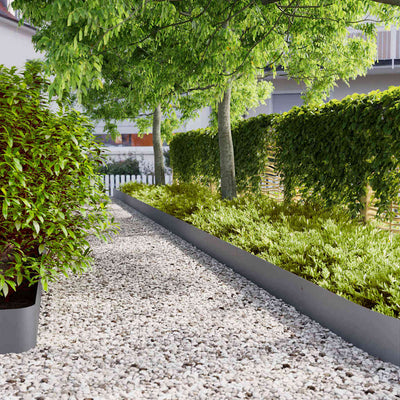 Vidaxl bordes de césped 10 piezas 20x103 cm acero laminado en frío antracita