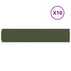 Vidaxl gazonranden 10 st 20x103 cm koudgewalst staal olijfgroen