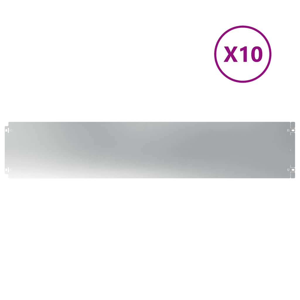 Vidaxl gazonranden 10 st 20x103 cm gegalvaniseerd staal