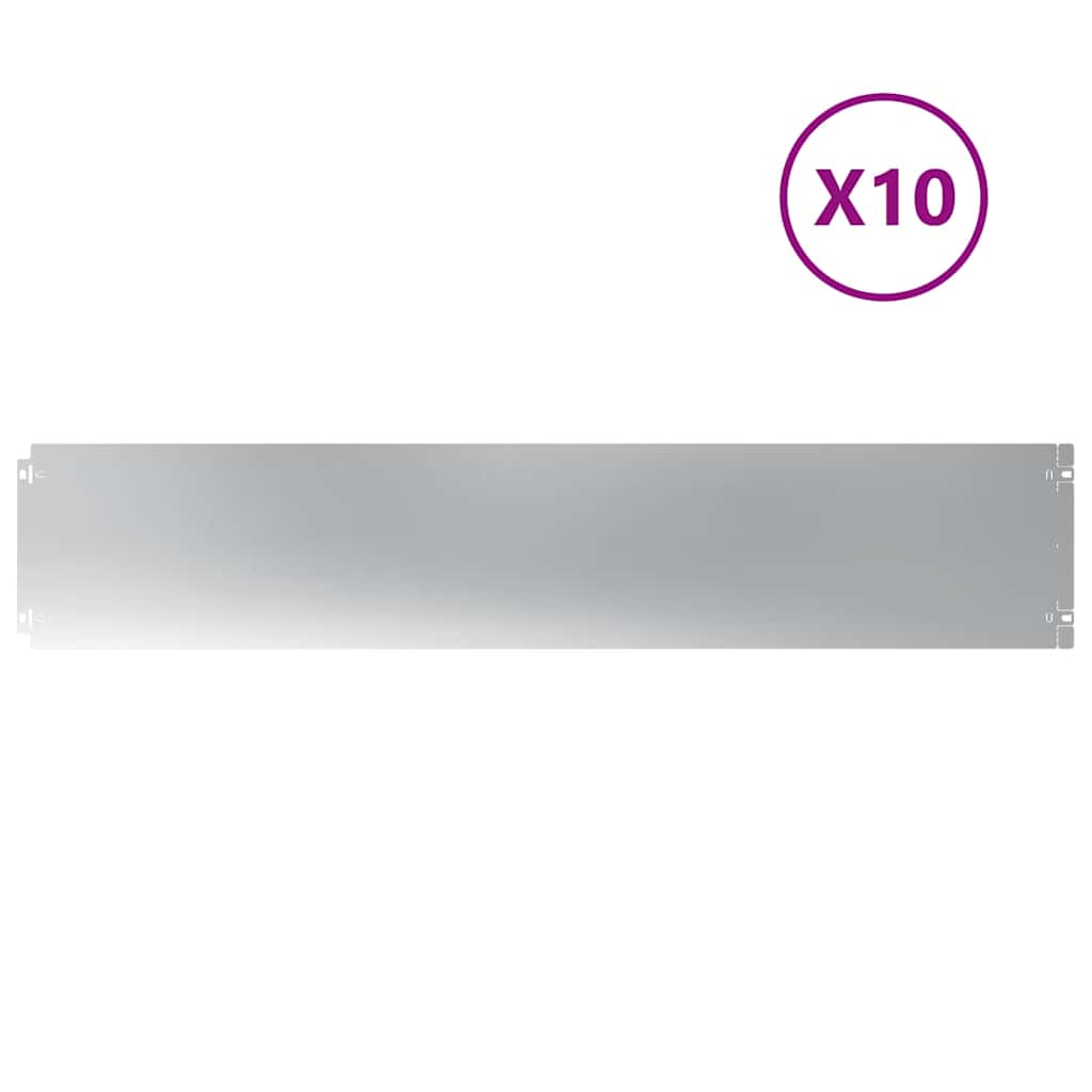 Vidaxl gazonranden 10 st 20x103 cm gegalvaniseerd staal