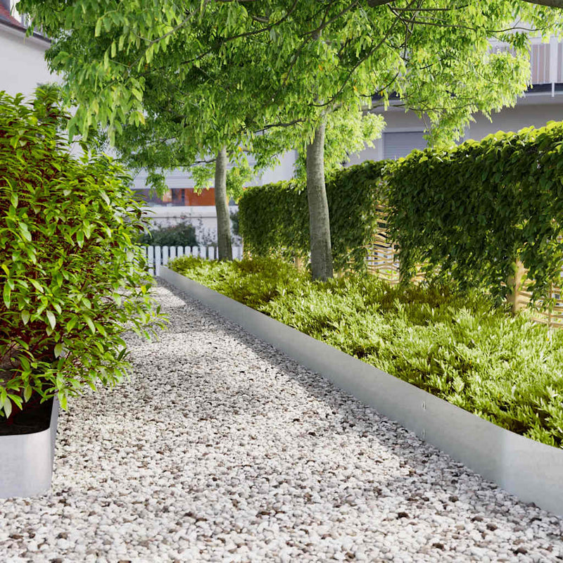 Bordes de césped vidaxl 10 piezas 20x103 cm acero galvanizado