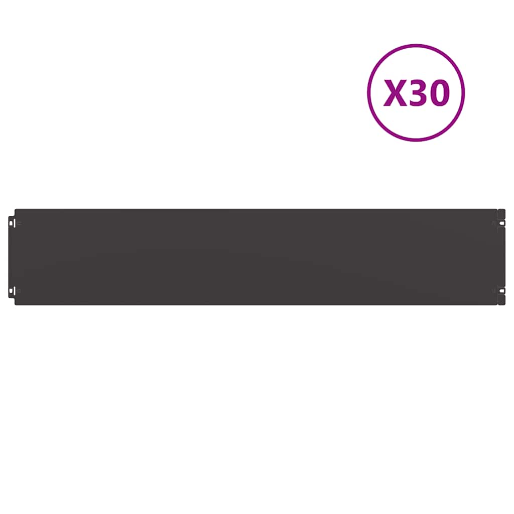 Vidaxl gazonranden 30 st 20x103 cm koudgewalst staal zwart