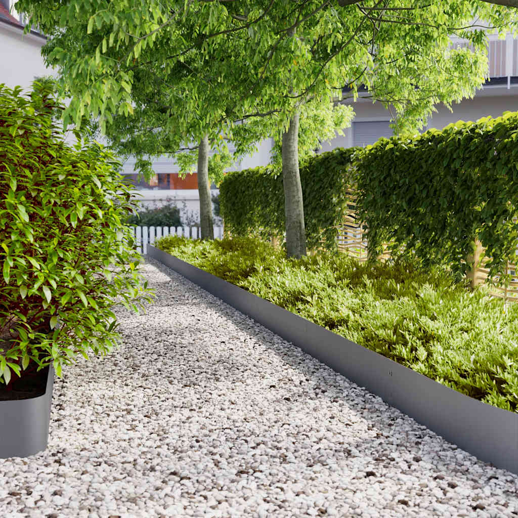 Vidaxl gazonranden 30 st 20x103 cm koudgewalst staal antraciet
