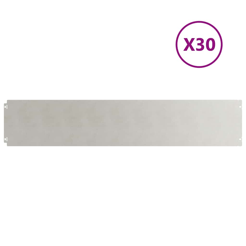 Vidaxxl bordes de césped 30 piezas 20x103 cm acero inoxidable