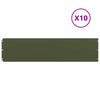 Vidaxl gazonranden 10 st 25x103 cm koudgewalst staal olijfgroen