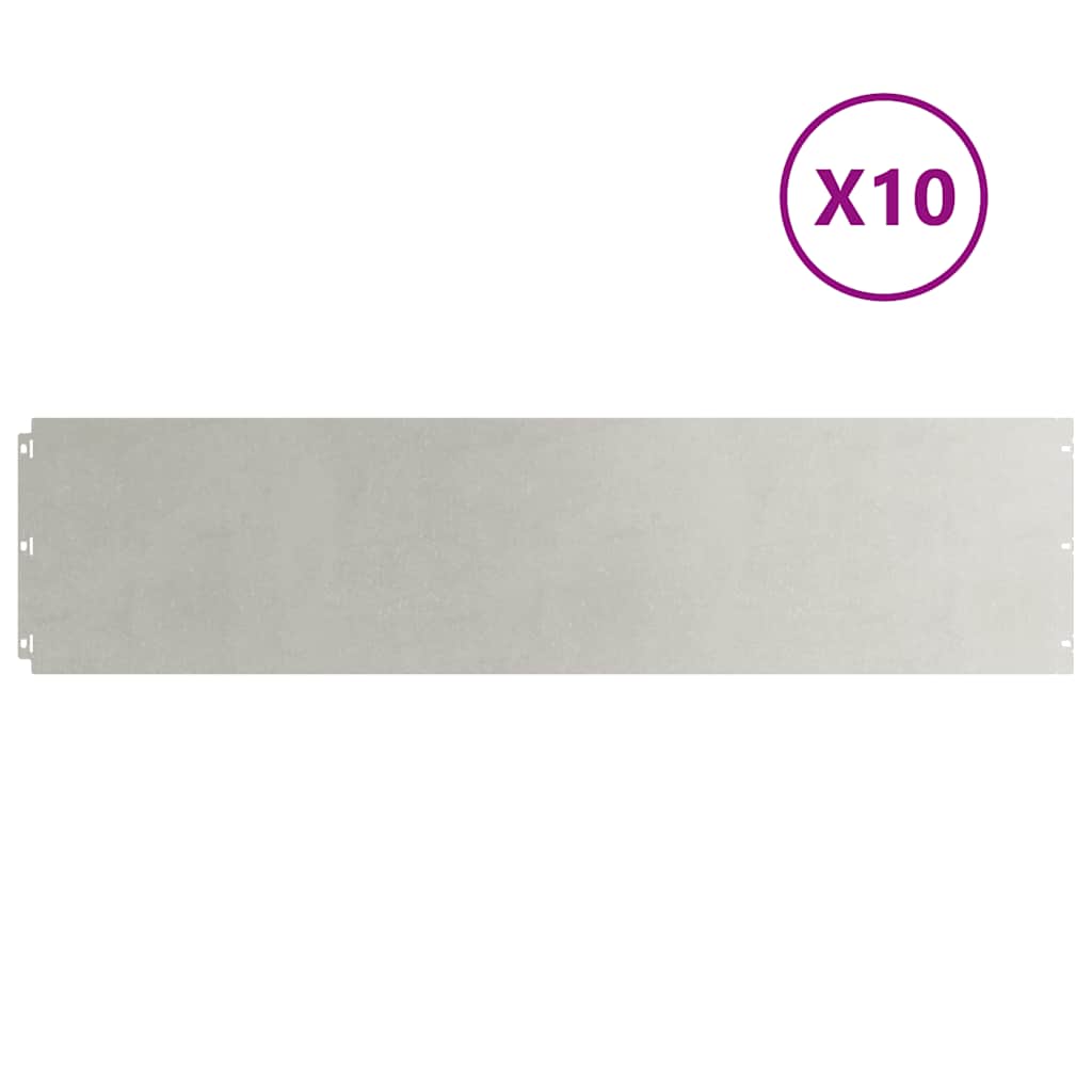 Bordi per prato Vidaxxl 10 pz 25x103 cm in acciaio inox
