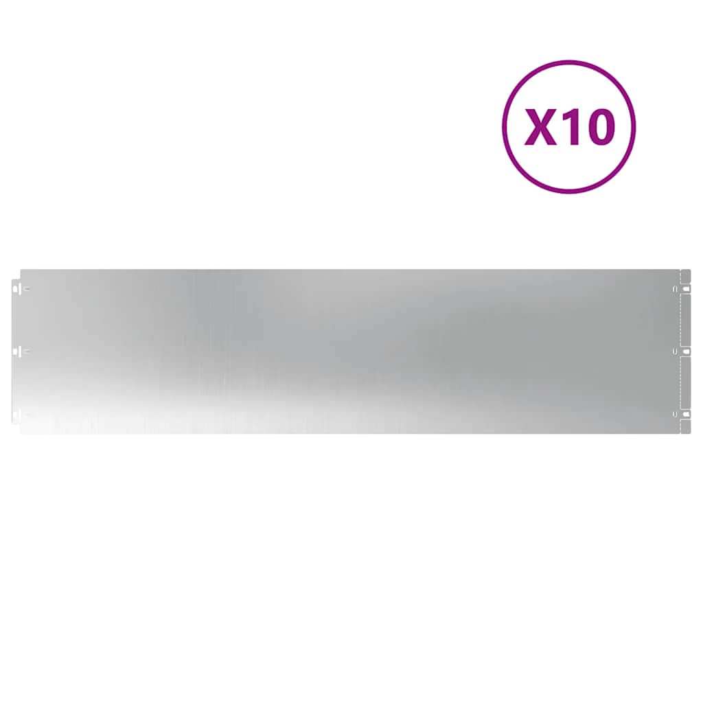 Vidaxl gazonranden 10 st 25x103 cm gegalvaniseerd staal