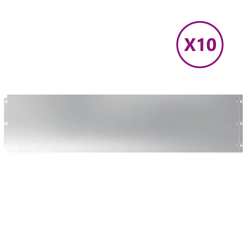 Vidaxl gazonranden 10 st 25x103 cm gegalvaniseerd staal
