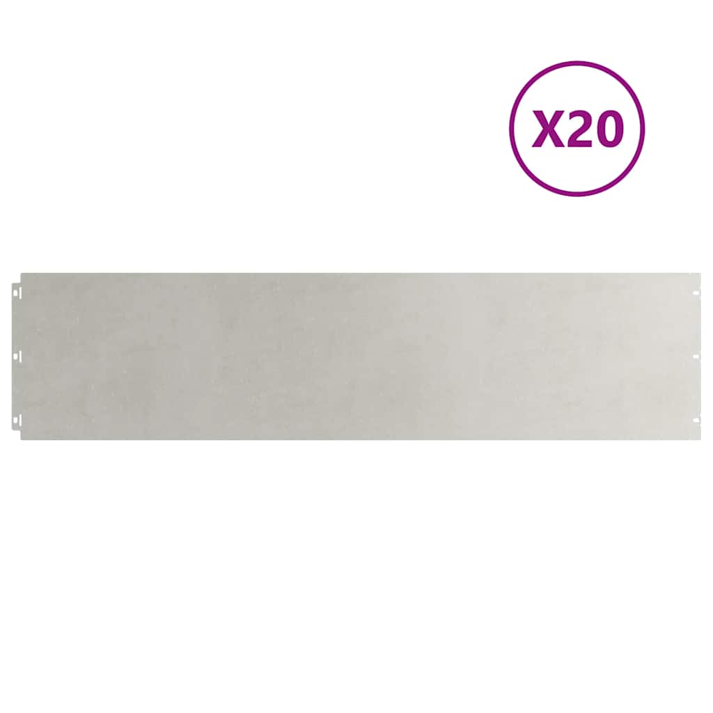 VidaXL bordes de césped 20 piezas 25x103 cm acero inoxidable