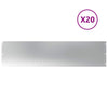 Vidaxl bordes de césped 20 piezas 25x103 cm acero galvanizado