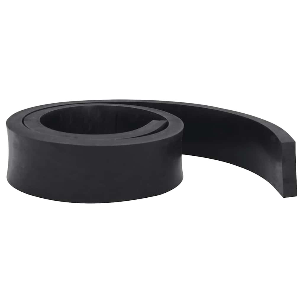 Vidaxl Borde de goma para Snow Stop 180x8x2 CM Negro
