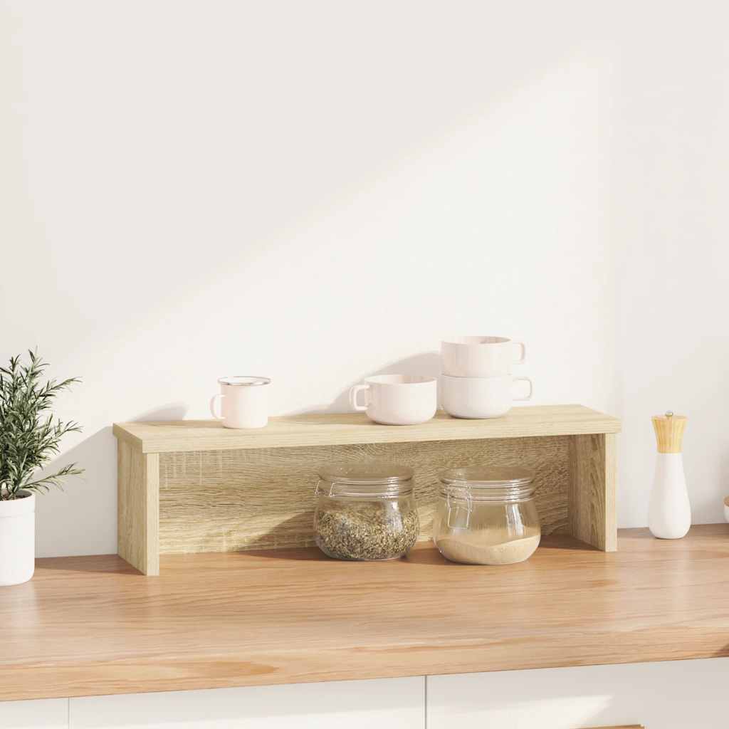 Vidaxl keukenrek stapelbaar 50x15x16 cm bewerkt hout sonoma eikenkleur