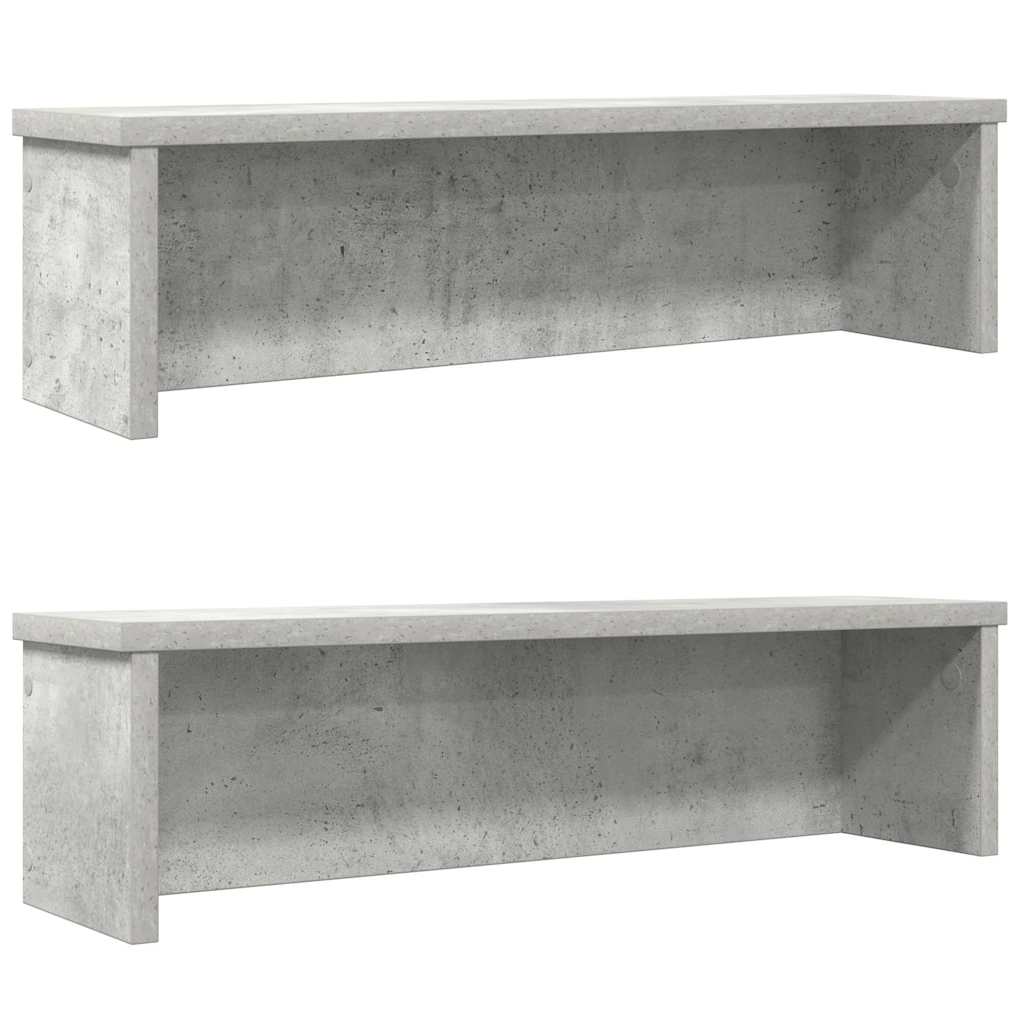 Scaffali da cucina Vidaxx impilabili 2 pezzi 50x15x16 cm grigio cemento