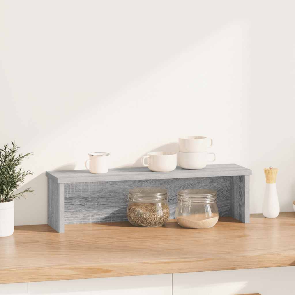 Vidaxl keukenrek stapelbaar 50x15x16cm bewerkt hout grijs sonoma eiken