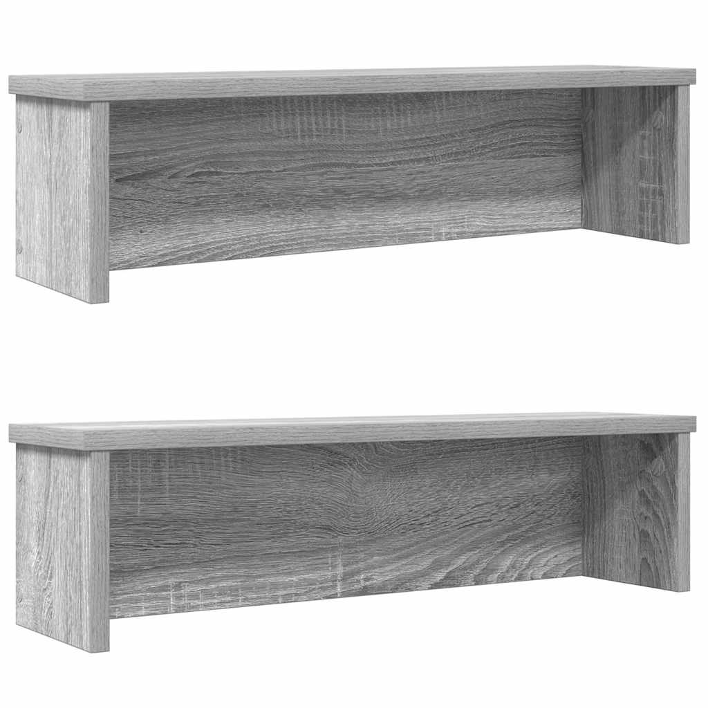 Vidaxl keukenrekken stapelbaar 2 st 50x15x16 cm grijs sonoma eiken