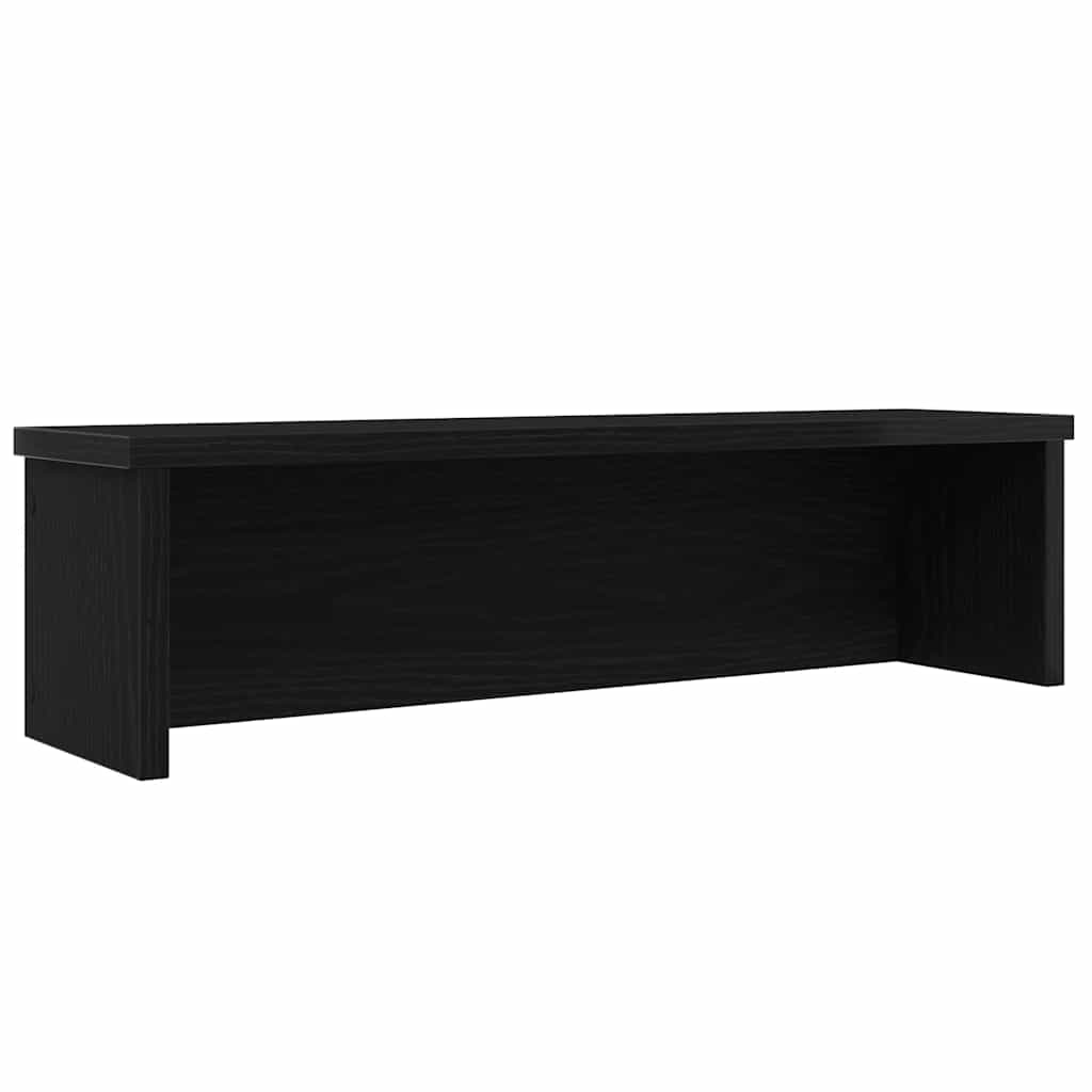 Vidaxl Ratch de cocina apilable 60x15x16 cm de madera procesada negra