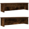 Racks de cocina Vidaxl apilables 2 pcs 60x15x16 cm de roble ahumado