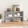 Racks de cocina Vidaxl apilables 2 pcs 60x15x16 cm Grey Sonoma Oak