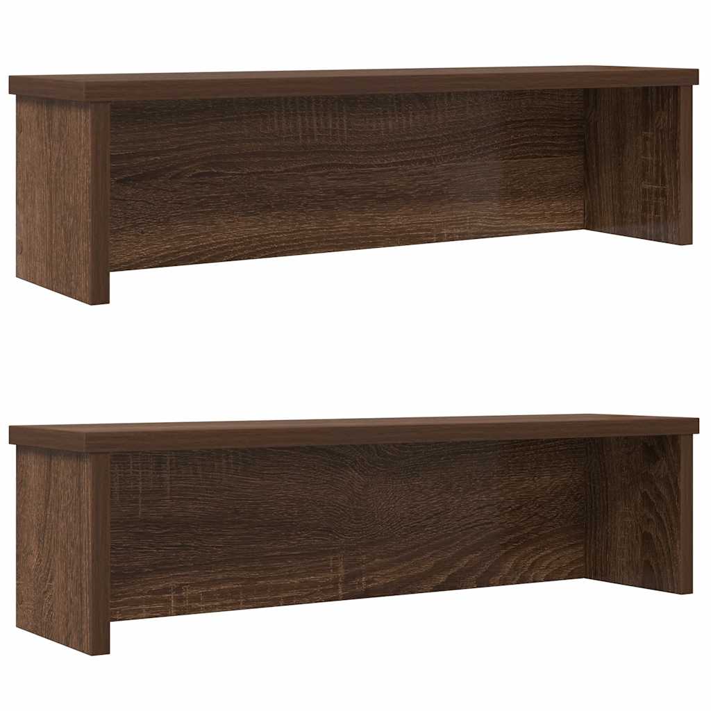 Vidaxl Racks Stackable 2 PCS 60x15x16 CM Color de roble marrón