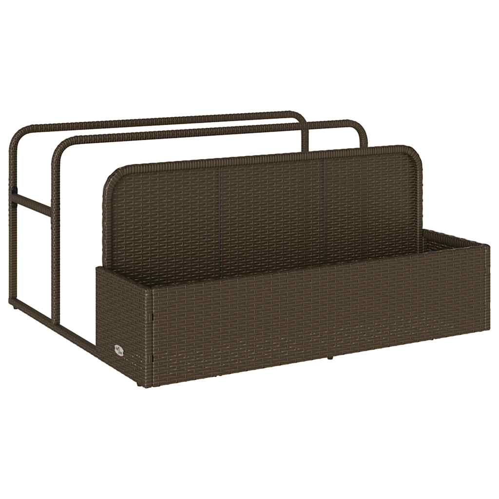 Borsa portaoggetti Vidaxx per piscina, marrone, 110x100x57 cm, polyrattan