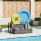 Borsa portaoggetti Vidaxx per piscina, grigia, 110x100x57 cm, polyrattan