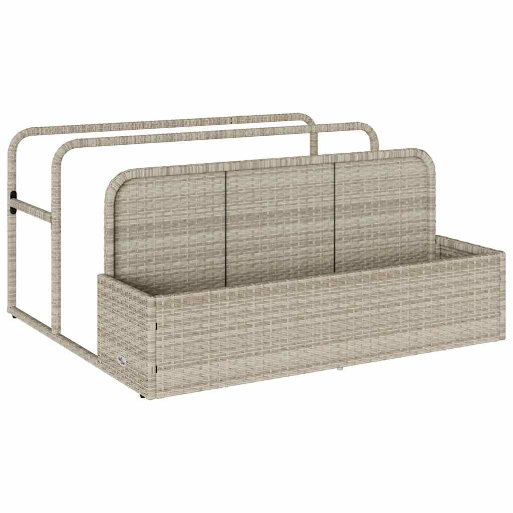 Borsa portaoggetti Vidaxx per piscina, grigio chiaro, 110x100x57 cm, polyrattan