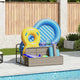 Borsa portaoggetti Vidaxx per piscina, grigio chiaro, 110x100x57 cm, polyrattan