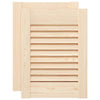 Vidaxl kastdeuren met lamellen 2 st 39,5x29,5 cm massief grenenhout