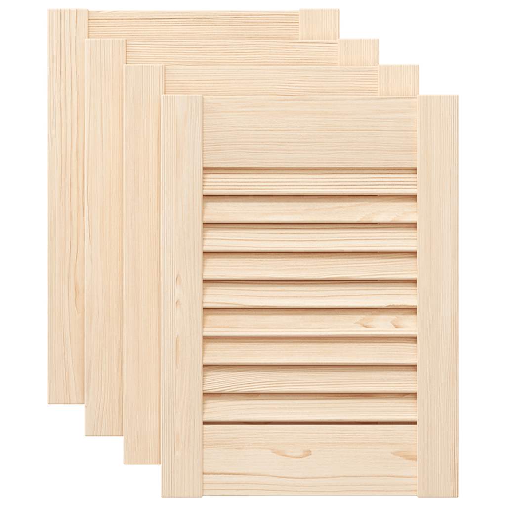 Vidaxl kastdeuren met lamellen 4 st 39,5x29,5 cm massief grenenhout