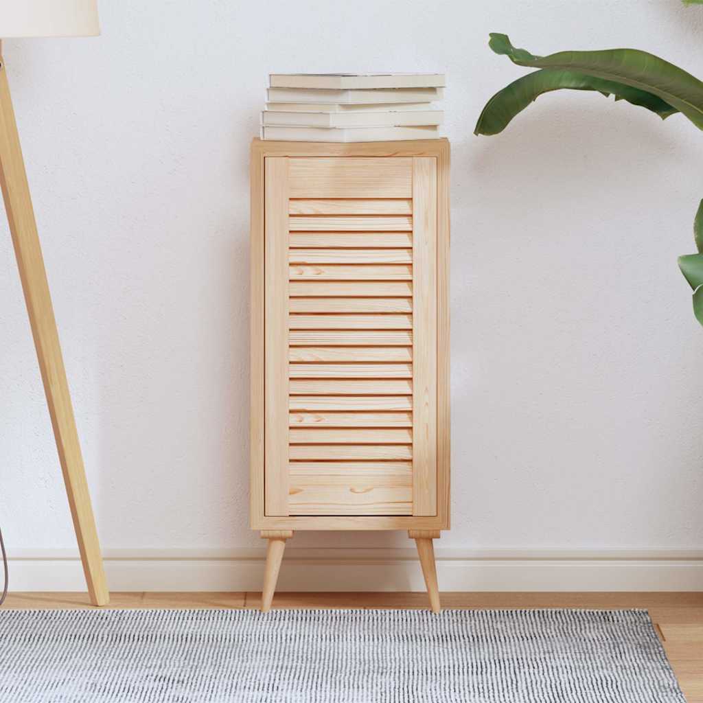 Vidaxl kastdeur met lamellen 61,5x29,5 cm massief grenenhout