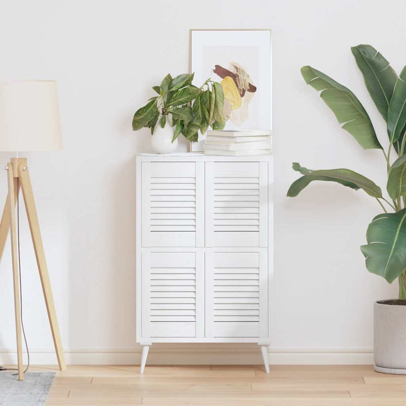 Vidaxxl ante per armadio design con persiane 4 pz 39,5x29,5 cm bianco