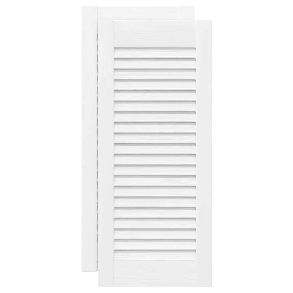 Vidaxxl ante per armadio design con persiane 2 pz 61,5x29,5 cm bianco