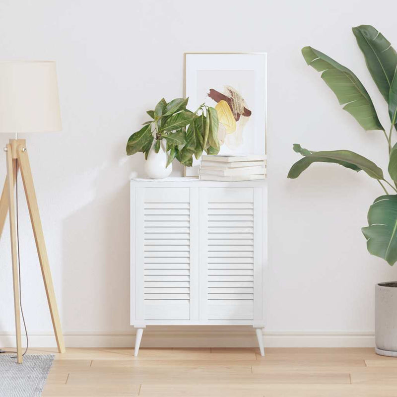 Vidaxxl ante per armadio design con persiane 2 pz 61,5x29,5 cm bianco