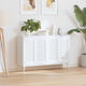Vidaxl kastdeuren louvredesign 4 st 61,5x29,5 cm wit