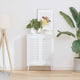 Vidaxl kastdeuren louvre design 2 st 69x29,5 cm wit