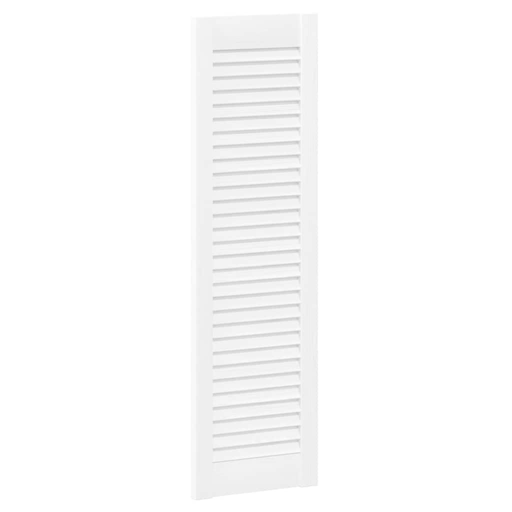 Vidaxl kastdeuren louvredesign 2 st 99x29,5 cm wit
