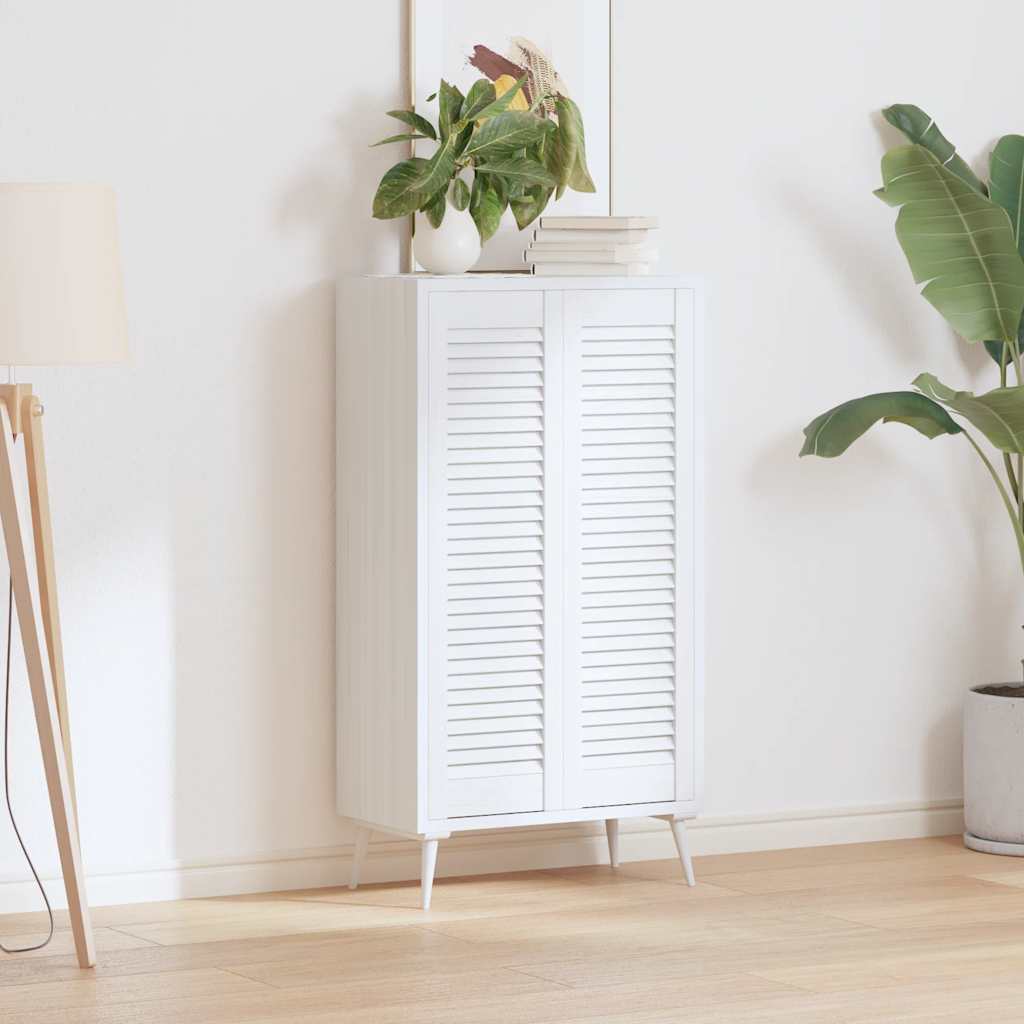 Vidaxl kastdeuren louvredesign 2 st 99x29,5 cm wit