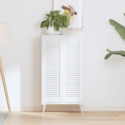 Vidaxl kastdeuren louvredesign 2 st 99x29,5 cm wit