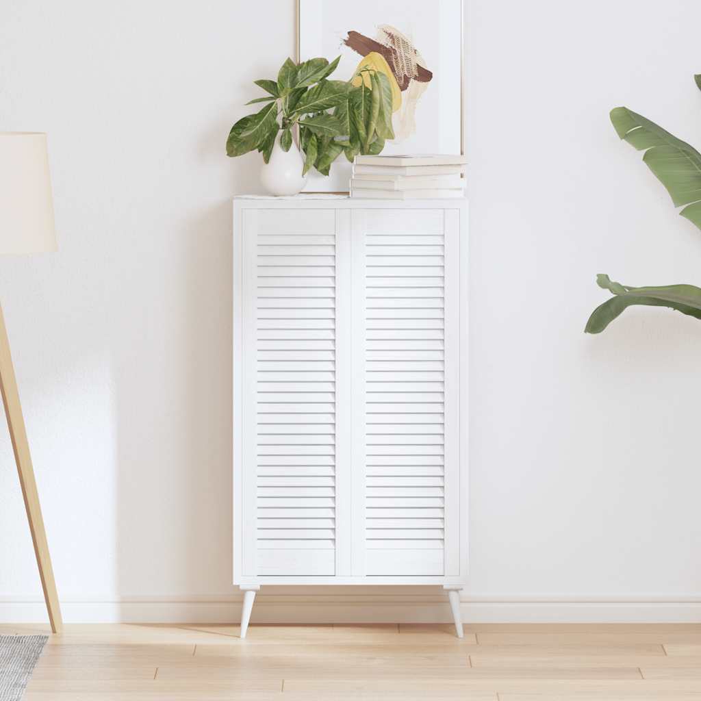 Vidaxl kastdeuren louvredesign 2 st 99x29,5 cm wit