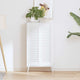 Vidaxl kastdeuren louvredesign 2 st 99x29,5 cm wit