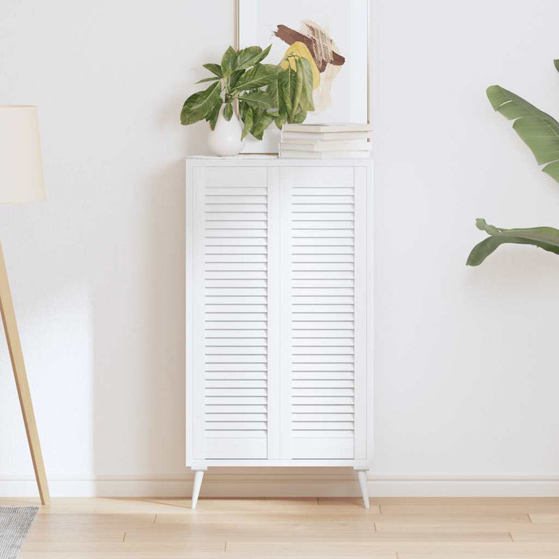 Vidaxxl ante per armadio design con persiane 2 pz 99x29,5 cm bianco
