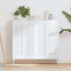 Vidaxl kastdeuren louvredesign 4 st 99x29,5 cm wit