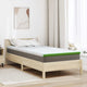 Vidaxl matrastopper wit en groen 90 x 200 cm jacquard stof