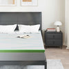 Coprimaterasso Vidaxxl bianco e verde 160 x 200 cm tessuto jacquard