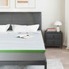 Vidaxl matrastopper wit en groen 180 x 200 cm jacquard stof