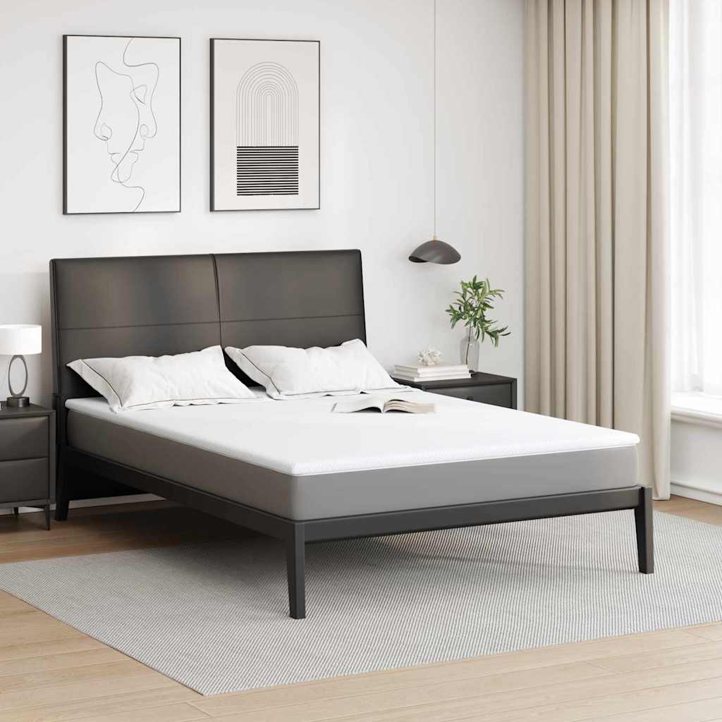Vidaxl matrastopper wit 140 x 190 cm jacquard stof
